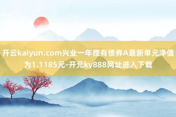 开云kaiyun.com兴业一年捏有债券A最新单元净值为1.1185元-开元ky888网址进入下载
