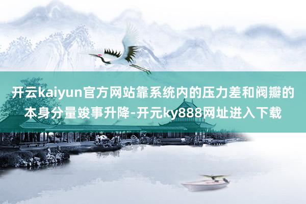 开云kaiyun官方网站靠系统内的压力差和阀瓣的本身分量竣事升降-开元ky888网址进入下载