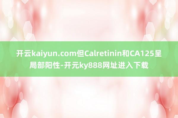 开云kaiyun.com但Calretinin和CA125呈局部阳性-开元ky888网址进入下载